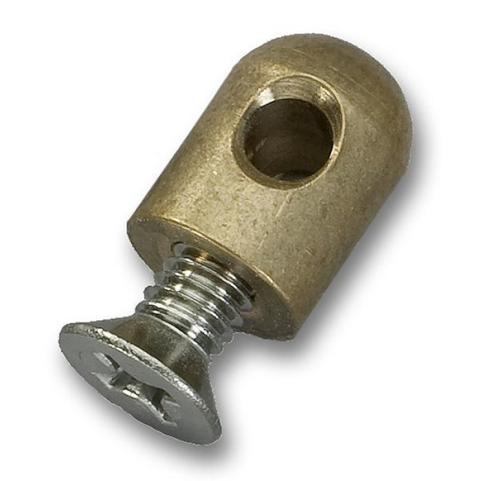 Steering cable guide with screw