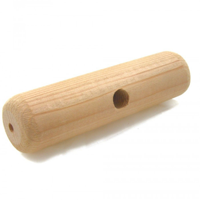 Wooden handle for steering cable