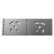 Martinoli Alluminium shoe plate with laring holes 280mm (hole distance 260mm)