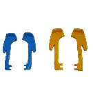 Blauwe vervangende schoenhendels voor Active Tools verstelbare schoenen