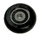 Kogellagerwieltje Ø34mm zwart voor roeiboot-kogellagerbankje