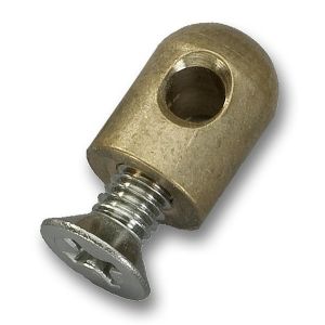 Steering cable guide with screw