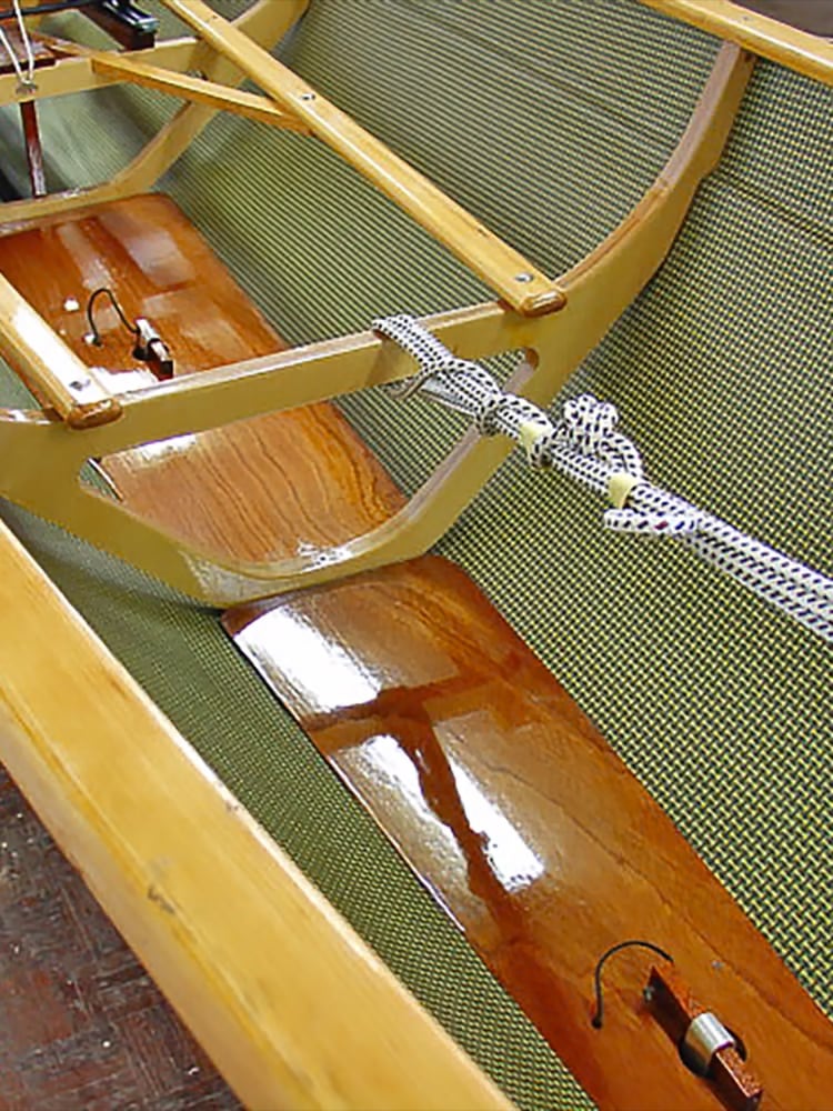 Houten bodems in boeg en hek van Baumgarten C-boot