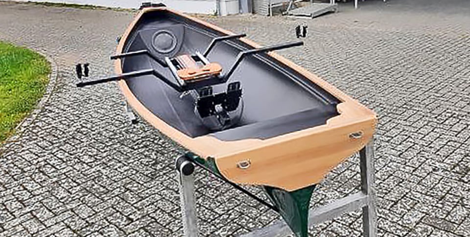 Baumgarten Easy2Row Traditional J1x &ndash; Whitehall roeiboot met hardhouten boordrand