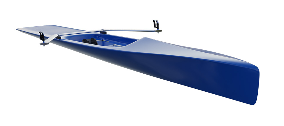 Trimmi S1x roeiboot &ndash; digitale visualisatie van compacte recreatieve eenpersoonsboot